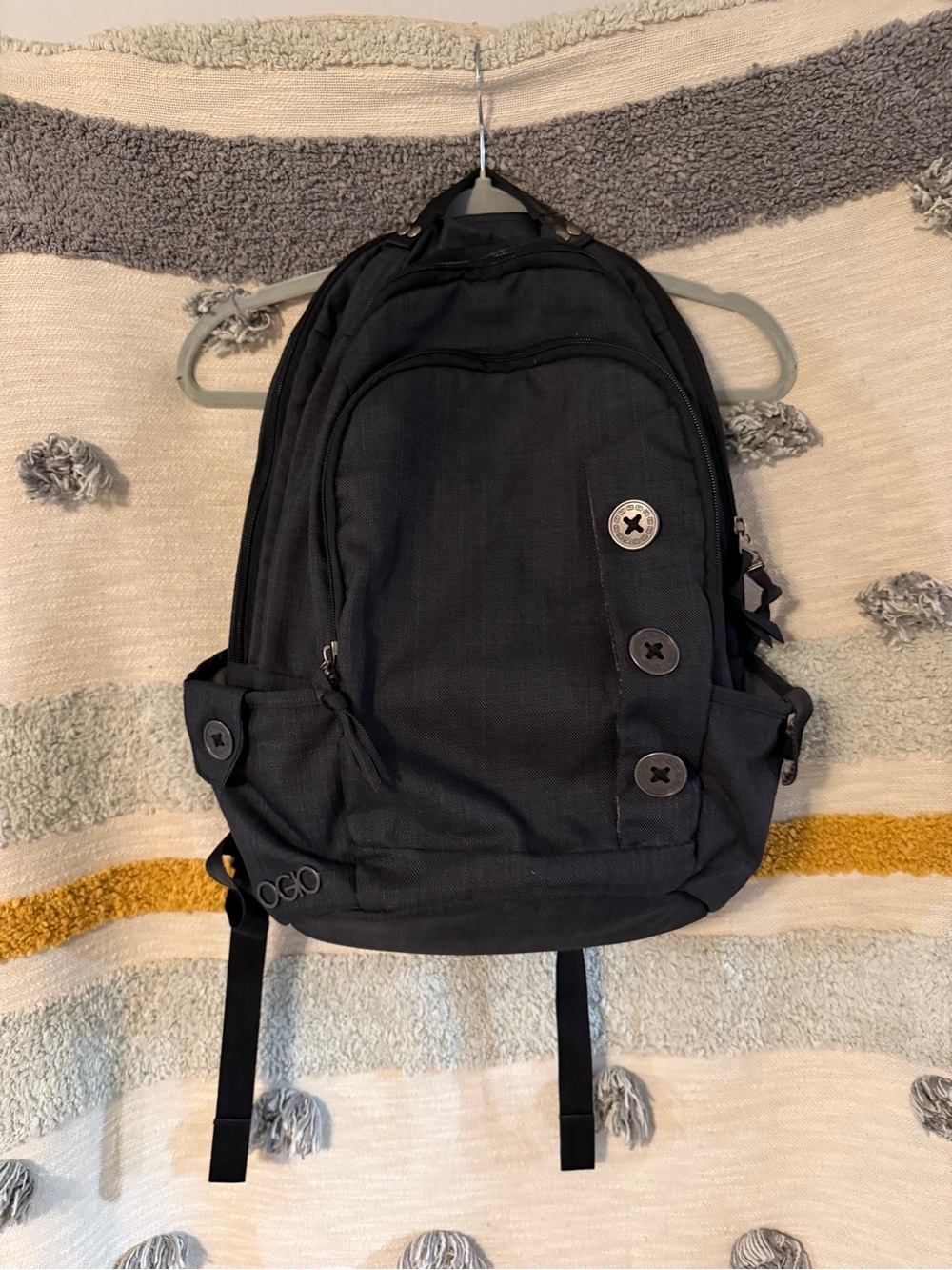 OGIO Black Button-Accent Backpack - Picture 2 of 12